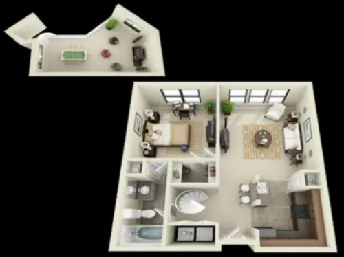 The Centre Suites Lubbock FloorPlan 6