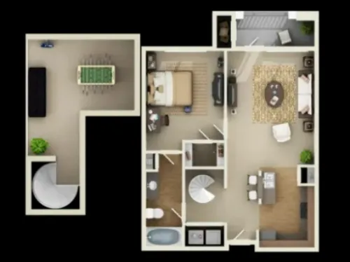 The Centre Suites Lubbock FloorPlan 7