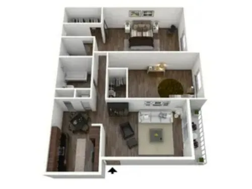 The Fountains Apartments Lubbock FloorPlan 3