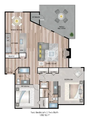 The Keller Apartments San Antonio Floorplan 6