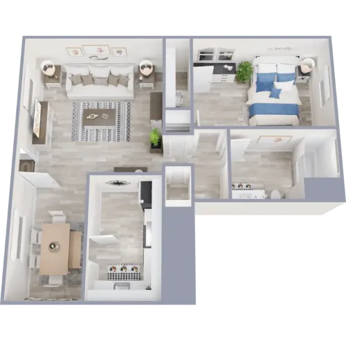 The Lynx Townhomes and Apartments San Marcos Floorplan 1