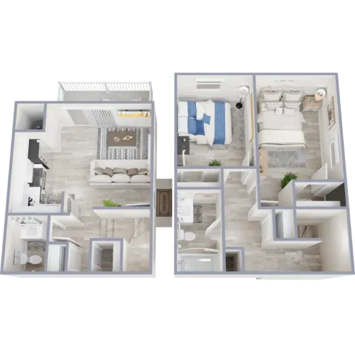 The Lynx Townhomes and Apartments San Marcos Floorplan 4