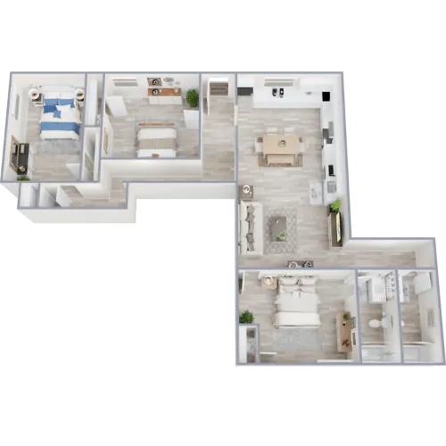 The Lynx Townhomes and Apartments San Marcos Floorplan 4
