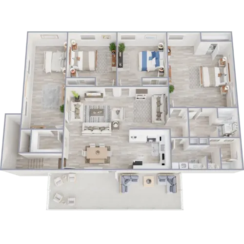 The Lynx Townhomes and Apartments San Marcos Floorplan 4