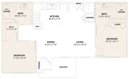The Mirabella Senior Apartments San Antonio Floorplan 2
