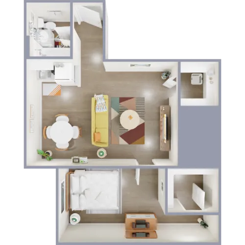 The Que Apartments Lubbock FloorPlan 3