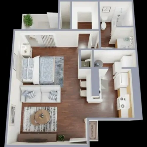 Woodcrest Apartments Lubbock FloorPlan 1