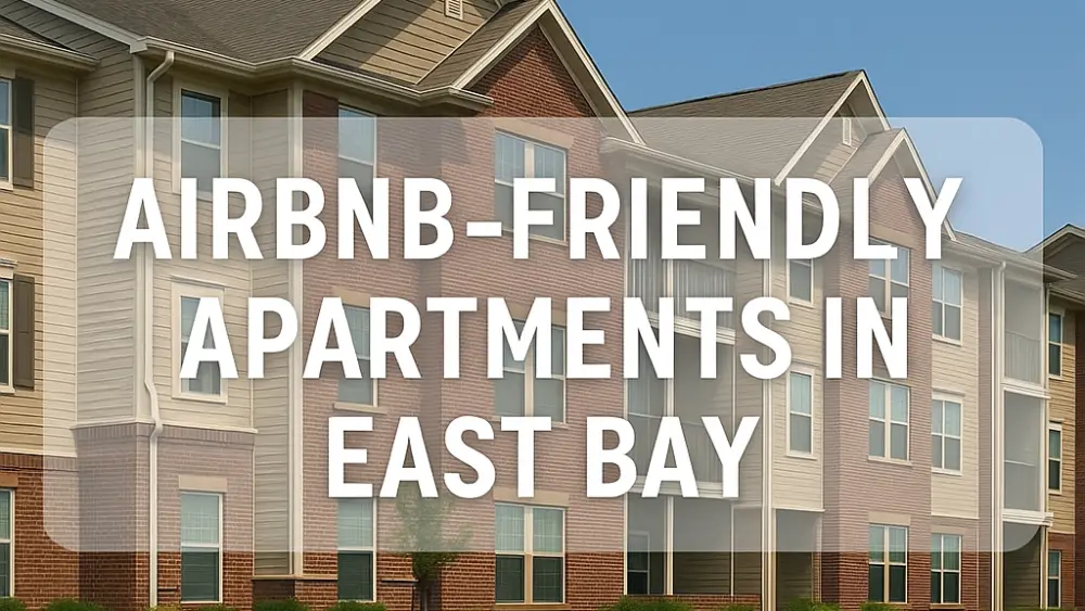 Airbnb-friendly apartments in East Bay Airbnb-friendly apartments in the East Bay combine modern living with flexible, part-time hosting, letting residents earn extra income through short-term rentals. With supportive management, secure buildings, and guest-ready interiors near transit, job centers, and popular neighborhoods, these communities make it easy to live comfortably while successfully hosting visitors to Oakland, Berkeley, Emeryville, and beyond. 1. Aquatic Ashby Address: 3006 San Pablo Ave, Berkeley, CA 94702 Max Airbnb Hosting: 90 nights per year Revenue Share: 25% of your Airbnb payouts Aquatic Ashby is a modern, transit-friendly community in Southwest Berkeley, making it an appealing choice for short-term guests exploring the East Bay. Contemporary studio, one-, and two-bedroom layouts feature clean finishes and open designs that are easy to photograph and furnish for Airbnb, while the building’s urban location gives visitors quick access to dining, shopping, and nearby job centers across Berkeley and Oakland. Why It’s Great for Airbnb Hosts: Walkable location with easy access to transit and major East Bay destinations Modern interiors that show well in listing photos and attract bookings Community amenities and controlled access that help provide a comfortable, secure guest experience If you’re looking to host in a stylish, well-located East Bay community with reliable visitor demand, Aquatic Ashby is a great option! Check out Aquatic Ashby. 2. Aquatic Fourth Street Address: 3006 San Pablo Ave, Berkeley, CA 94702 Max Airbnb Hosting: 90 nights per year Revenue Share: 25% of your Airbnb payouts Aquatic Ashby is a modern, transit-friendly community in Southwest Berkeley, making it an appealing choice for short-term guests exploring the East Bay. Contemporary studio, one-, and two-bedroom layouts feature clean finishes and open designs that are easy to photograph and furnish for Airbnb, while the building’s urban location gives visitors quick access to dining, shopping, and nearby job centers across Berkeley and Oakland. Why It’s Great for Airbnb Hosts: Walkable location with easy access to transit and major East Bay destinations Modern interiors that show well in listing photos and attract bookings Community amenities and controlled access that help provide a comfortable, secure guest experience If you’re looking to host in a stylish, well-located East Bay community with reliable visitor demand, Aquatic Ashby is a great option! Check out Aquatic Ashby. 3. Aero Apartments Address: 2000 Ardent Way, Alameda, CA 94501 Max Airbnb Hosting: 90 nights per year Revenue Share: 25% of your Airbnb payouts Aero Apartments offers a clean, contemporary setting in the East Bay, ideal for part-time Airbnb hosting. Its modern one- and two-bedroom layouts have open living areas that are easy to furnish, making it simple to create bright, attractive listings that appeal to business travelers and weekend visitors alike. With convenient access to nearby transit, local dining, and the waterfront, guests get a comfortable home base while you enjoy a polished, easy-to-manage hosting setup. Why It’s Great for Airbnb Hosts: Modern, guest-ready interiors that photograph well and stand out in search results Convenient East Bay location with access to shops, dining, and commuting routes Community features and controlled access that help create a comfortable, secure guest experience If you’re looking to host in a stylish, well-located East Bay community with steady visitor appeal, Aero Apartments is a great option! Check out Aero Apartments. 4. Jones Berkeley Address: 1080 Jones St, Berkeley, CA 94710 Max Airbnb Hosting: 90 nights per year Revenue Share: 25% of your Airbnb payouts Located in the West Berkeley/Westbrae neighborhood, Jones Berkeley is a modern, guest-ready community that appeals to short-term renters. Its studios, one- and two-bedroom units offer sleek finishes, in-unit laundry, and open layouts perfect for hosting. With walkable access to cafés, shopping, breweries and easy connections to Oakland and San Francisco, this building provides strong potential for Airbnb hosts looking for a high-demand East Bay location. Why It’s Great for Airbnb Hosts: Excellent walkability and access to East Bay transit and attractions Stylish interiors that photograph well and help create standout listings Amenities and security features that enhance guest comfort and hosting ease If you’re looking to host in a centrally located East Bay community with strong guest appeal, Jones Berkeley is a great option! Check out Jones Berkeley. 5. Town Center Address: 910 40th St, Emeryville, CA 94608 Max Airbnb Hosting: 90 nights per year Revenue Share: 25% of your Airbnb payouts Located in the heart of Emeryville’s Town Center neighborhood, this contemporary apartment community offers one-, two-, and three-bedroom homes with open layouts, modern finishes, and large windows—ideal for hosts looking to create inviting, well-photographed Airbnb listings. Its superb location near major shopping, dining, the Bay Trail, and convenient transit links makes it a strong choice for short-term guests seeking access to Oakland, San Francisco and the East Bay. Why It’s Great for Airbnb Hosts: Excellent walkability and easy access to shopping, transit, and the waterfront Guest-friendly interiors that photograph well and attract bookings Community amenities and secure access that enhance guest comfort If you’re seeking to host in a clean, well-located East Bay building with strong visitor appeal, this “Town Center”-area community is a great option! Check out Town Center Apartments. 6. Lafayette Oaks Address: 949 East St, Lafayette, CA 94549 Max Airbnb Hosting: 90 nights per year Revenue Share: 25% of your Airbnb payouts Lafayette Oaks is a charming, upscale community nestled just steps from downtown Lafayette, offering an excellent location for short-term rentals. Spacious one-, two-, and three-bedroom homes feature in-unit laundry, roomy balconies or patios, and elevated finishes — making them easy to prepare for Airbnb guests. With shopping, dining, and the BART station within walking distance, this property offers strong appeal to visitors looking for convenience, comfort, and a walkable East Bay base. Why It’s Great for Airbnb Hosts: Quiet, tree-lined setting near amenities and transit Stylish interiors and natural light that help listings stand out Resident-friendly amenities such as a pool, spa, and on-site laundry If you’re seeking to host in a walkable, high-demand East Bay neighborhood with strong visitor appeal, Lafayette Oaks is a great option! Check out Lafayette Oaks. 7. Vue 3600 Address: 3600 Sierra Ridge Rd, Richmond, CA 94806 Max Airbnb Hosting: 90 nights per year Revenue Share: 25% of your Airbnb payouts Vue 3600 offers a modern, elevated setting in Richmond’s Hilltop Bayview area, making it a strong choice for Airbnb hosting. The community features contemporary one- and two-bedroom layouts with clean finishes and bright interiors that photograph beautifully for short-term rental listings. Its location near major shopping centers, dining, and key commuter routes gives guests easy access to the East Bay, San Francisco, and the North Bay while providing a comfortable home base during their stay. Why It’s Great for Airbnb Hosts: Modern interiors and open layouts that look great in listing photos Convenient access to nearby shopping, dining, and freeway routes Community amenities such as a pool, spa, fitness center, and pet-friendly features If you’re looking to host in a stylish, commuter-friendly East Bay community with steady guest appeal, Vue 3600 is a great option! Check out Vue 3600. 8. Archstone Fremont Center Address: 39410 Civic Center Dr, Fremont, CA 94538 Max Airbnb Hosting: 90 nights per year Revenue Share: 25% of your Airbnb payouts Archstone Fremont Center sits right in the heart of downtown Fremont, offering a polished apartment setting ideal for hosting short-term rentals. The one- and two-bedroom homes provide modern finishes with open layouts, and the building’s walkable location places shops, transit, and dining within easy reach—making it perfect for guests who want convenience and comfort. With features like a resort-style pool, fitness center, and secure access, this community supports a strong hosting strategy in the East Bay. Why It’s Great for Airbnb Hosts: Central downtown location with easy access to transit and local amenities Modern, guest-ready interiors that photograph well and attract attention Resort-style features such as pool, hot tub, grilling area and fitness center which boost listing appeal If you’re looking to host in a well-rated East Bay community with strong guest appeal, Archstone Fremont Center is a great option! Check out Archstone Fremont Center. 9. Alborada Apartments Address: 1001 Beethoven Common, Fremont, CA 94538 Max Airbnb Hosting: 90 nights per year Revenue Share: 25% of your Airbnb payouts Alborada Apartments offers a calm, neighborhood-style setting in Fremont that works nicely for part-time Airbnb hosting. Spacious one- and two-bedroom layouts feature comfortable living areas, modern-style kitchens, and in-unit laundry in select homes, making it easy to turn your space into a polished, guest-ready rental. With tree-lined paths, landscaped courtyards, and easy access to local parks, shopping, and major commute routes, guests get a relaxed home base while you enjoy a straightforward, easy-to-manage hosting setup. Why It’s Great for Airbnb Hosts: Relaxed, residential feel that appeals to guests wanting a quieter stay Comfortable interiors that are simple to stage and photograph for listings Community amenities and gated-style environment that help create a secure, welcoming guest experience If you’re looking to host in a comfortable Fremont community with solid guest appeal, Alborada Apartments is a great option! Check out Alborada Apartments. 10. Mission Peaks II Address: 39451 Gallaudet Dr, Fremont, CA 94538 Max Airbnb Hosting: 90 nights per year Revenue Share: 25% of your Airbnb payouts Mission Peaks II sits in a lush and hill-backed area of Fremont, offering a calm setting that still gives guests easy access to the East Bay and San Francisco corridor. With one- and two-bedroom layouts—many featuring in-unit full washers and dryers, balconies or patios, and upgraded finishes—you can create a listing that feels both home-y and elevated. Because the community offers shared amenities like pools, spas, fitness zones, and is located near transit links and shopping, it’s well positioned for part-time hosting. Why It’s Great for Airbnb Hosts: Elevated interiors with modern layouts that photograph well and appeal to guests Peaceful, scenic surroundings for travelers wanting a calm home base, yet still close to major commute routes Community amenities that enhance guest comfort and help differentiate your listing If you’re looking to host in a strong East Bay location that balances lifestyle and guest appeal, Mission Peaks II is a great option! Check out Mission Peaks II. Honorable Mentions – Airbnb-Friendly Apartments in the East Bay (All NEW — none repeated from any earlier listings) The Henry (Berkeley) – 25% revenue share & up to 90 nights per year Dwight Lofts (Berkeley) – 25% revenue share & up to 90 nights per year Harvest Station (Hayward) – 25% revenue share & up to 90 nights per year The Exchange at Bayfront (Hercules) – 25% revenue share & up to 90 nights per year Summerwood Apartments (Hayward) – 25% revenue share & up to 90 nights per year Skycrest Apartments (Walnut Creek) – 25% revenue share & up to 90 nights per year Creekside Village (Fremont) – 25% revenue share & up to 90 nights per year Parkmerced East Bay (El Cerrito) – 25% revenue share & up to 90 nights per year Centro Medanos (Pittsburg) – 25% revenue share & up to 90 nights per year The Brook on Center (Castro Valley) – 25% revenue share & up to 90 nights per year The Benefits of Living in an Airbnb-Friendly Apartment in the East Bay Living in an Airbnb-friendly apartment in the East Bay gives residents the flexibility to earn extra income while enjoying modern amenities and access to some of the region’s most in-demand neighborhoods. These communities are designed specifically for part-time hosts, making it easy to stay compliant while generating revenue during travel, work trips, or weekends away. 1. Earn Passive Income in a High-Demand Market The East Bay consistently attracts visitors for tech jobs, university events, medical travel, concerts, and outdoor activities—from the Berkeley Hills to the Oakland waterfront. This constant flow of travelers helps maintain strong demand for well-managed short-term rentals. 2. Hassle-Free Hosting That’s Lease-Approved Airbnb-friendly apartments include hosting permissions directly in the lease. This means no confusion, no rule violations, and clear guidance from management on how to host safely and responsibly. 3. Amenities That Guests Love Many East Bay communities include resort-style perks like pools, fitness centers, co-working lounges, rooftop decks, and secure access systems. These features make your listing more appealing while providing you with everyday conveniences. 4. Perfect for Remote Workers and Frequent Travelers If you’re often away—for projects, travel, or flexible schedules—these apartments allow you to list your unit when you’re gone so you’re not paying for idle space. It’s an efficient lifestyle setup for digital nomads and professionals. 5. Strong Regional Tourism and Visitor Traffic Consistent demand comes from: UC Berkeley visitors Oakland arts, concerts, and sports events Silicon Valley business travel Wine country day-trip tourism Bay Area conferences and medical travel This steady mix supports reliable booking potential year-round. Frequently Asked Questions (FAQs) Are Airbnb-friendly apartments in the East Bay legal? Yes. Short-term rentals are allowed, but rules vary by city. Airbnb-friendly apartments simplify everything by including hosting rights directly in the lease so you stay compliant. How does the revenue share work? Most communities use a 20–25% share model. This typically covers management support, compliance checks, and building oversight for Airbnb activity. Which East Bay areas are best for hosting? High-demand areas include Downtown Berkeley, Oakland’s Uptown and Temescal districts, Alameda, Emeryville, Walnut Creek, and Fremont. These neighborhoods offer strong transit access and major attractions. How can I maximize my Airbnb income? Use bright photos, offer fast Wi-Fi, give guests simple self-check-in, keep pricing competitive, and provide small amenities like local guides, toiletries, and snacks. Can I Airbnb full-time? Generally no. Most Airbnb-friendly apartments allow 30–90 hosting nights per year. They’re built for part-time hosting, not full-time short-term rentals. Conclusion: Finding the Right Airbnb-Friendly Apartment in the East Bay Airbnb-friendly apartments in the East Bay make it easy to earn extra income while enjoying modern amenities and central access to one of the most dynamic regions in California. Whether you’re a frequent traveler, a remote worker, or someone who wants financial flexibility, these communities offer a smooth pathway to responsible hosting. With options ranging from urban apartments to quieter suburban complexes, the East Bay provides Airbnb-friendly choices for every lifestyle.