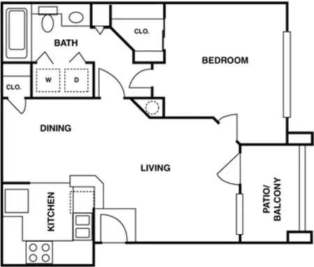 Barnett Apartments Houston FloorPlan 1