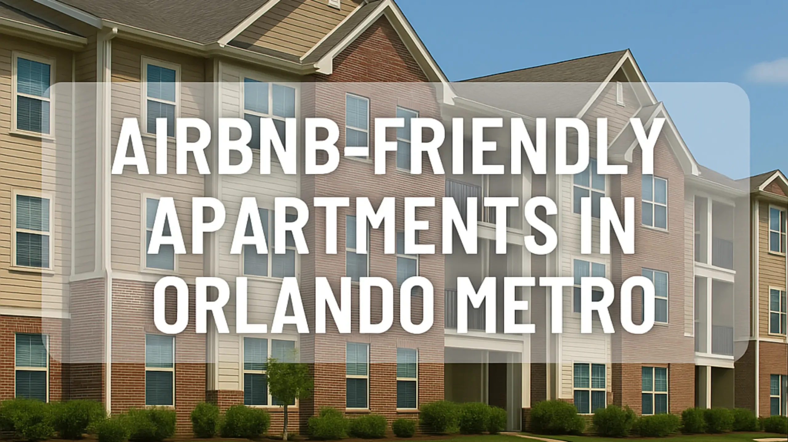 Airbnb-Friendly Apartments in Orlando Metro