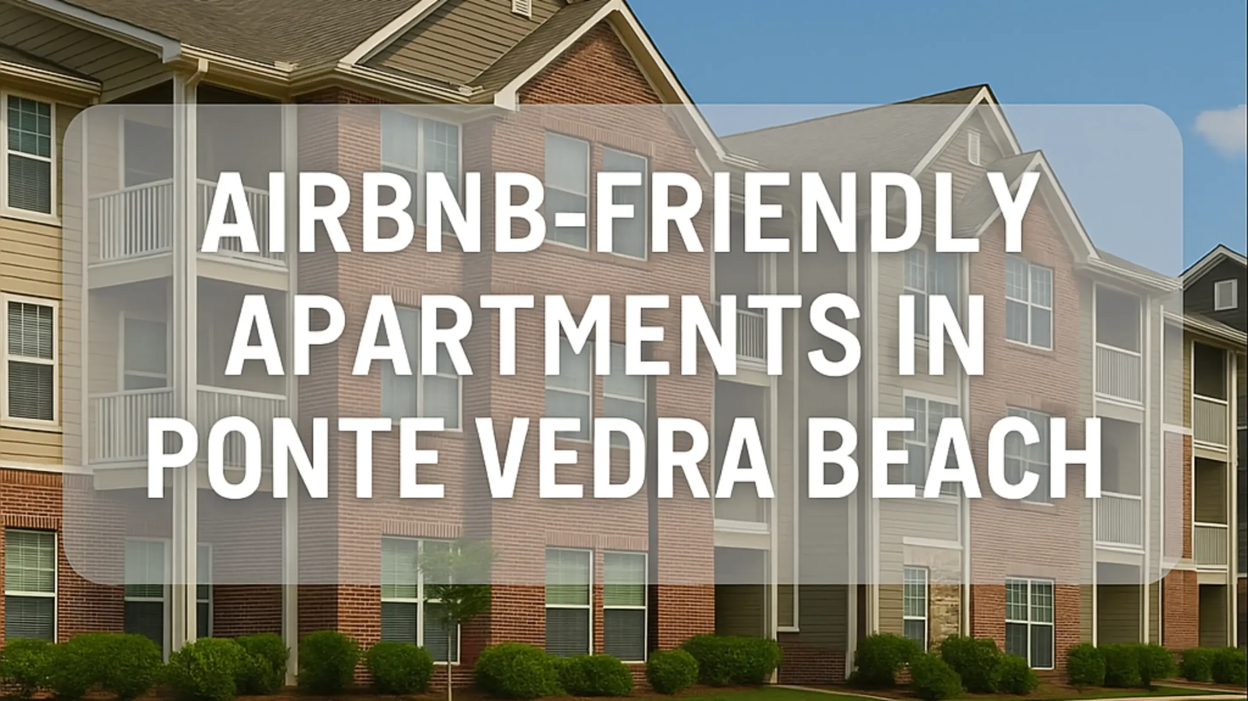 Airbnb-Friendly Apartments in Ponte Vedra Beach