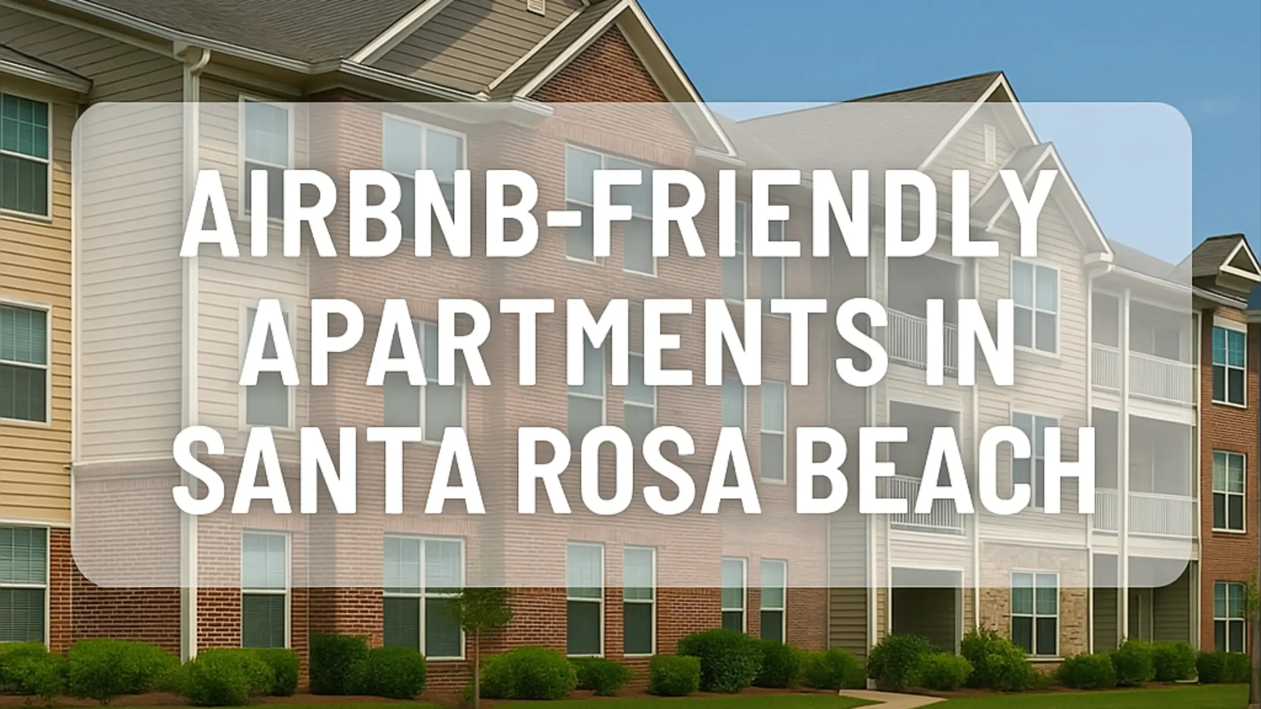 Airbnb-Friendly Apartments in Santa Rosa Beach