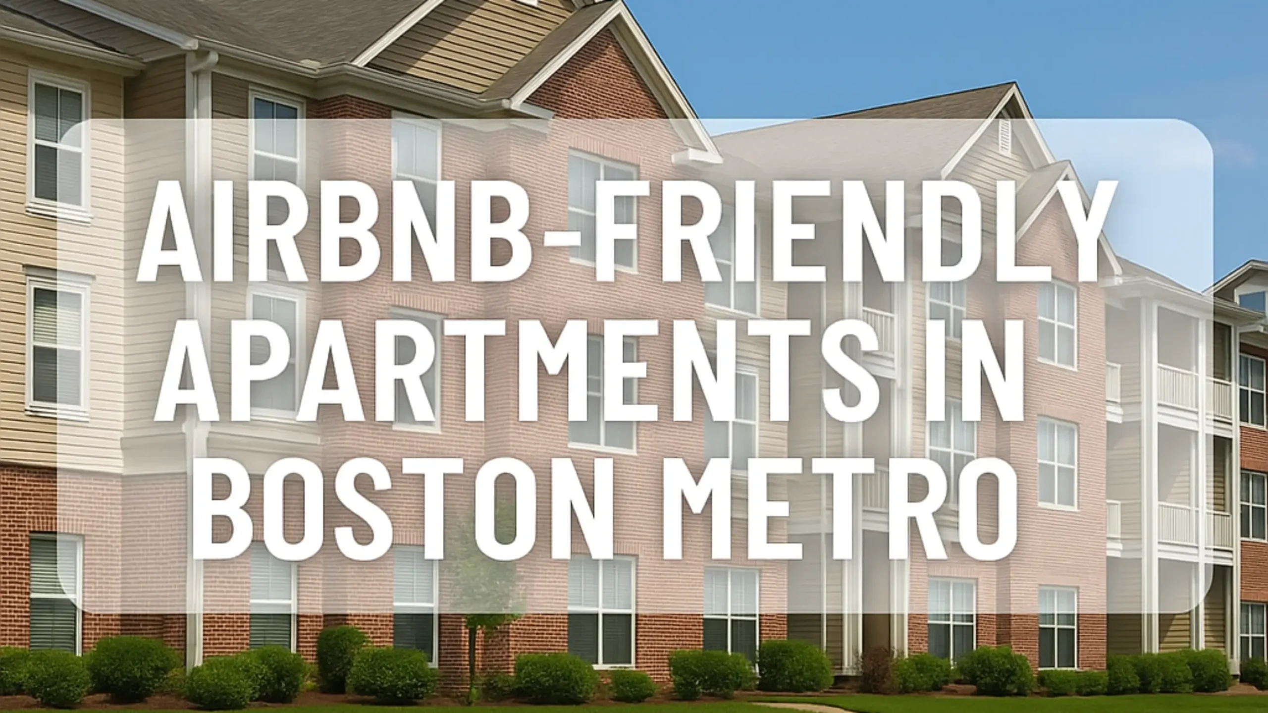 Airbnb-friendly apartments in Boston Metro