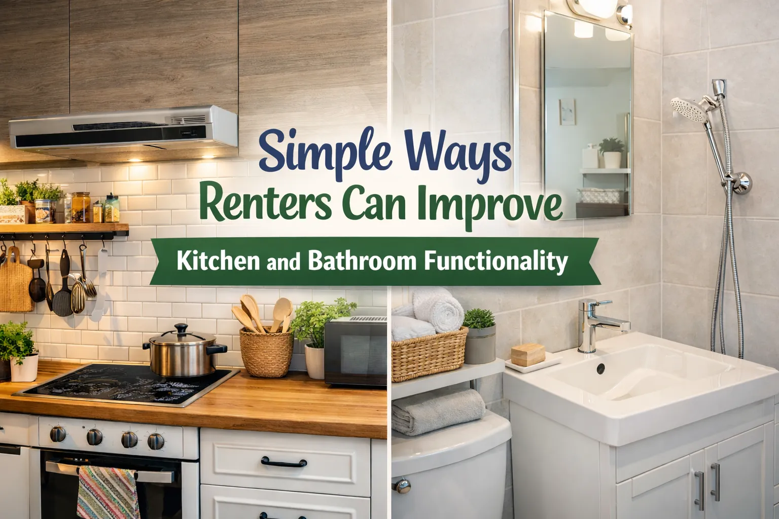 Simple Ways Renters Can Improve Kitchen and Bathroom Functionality