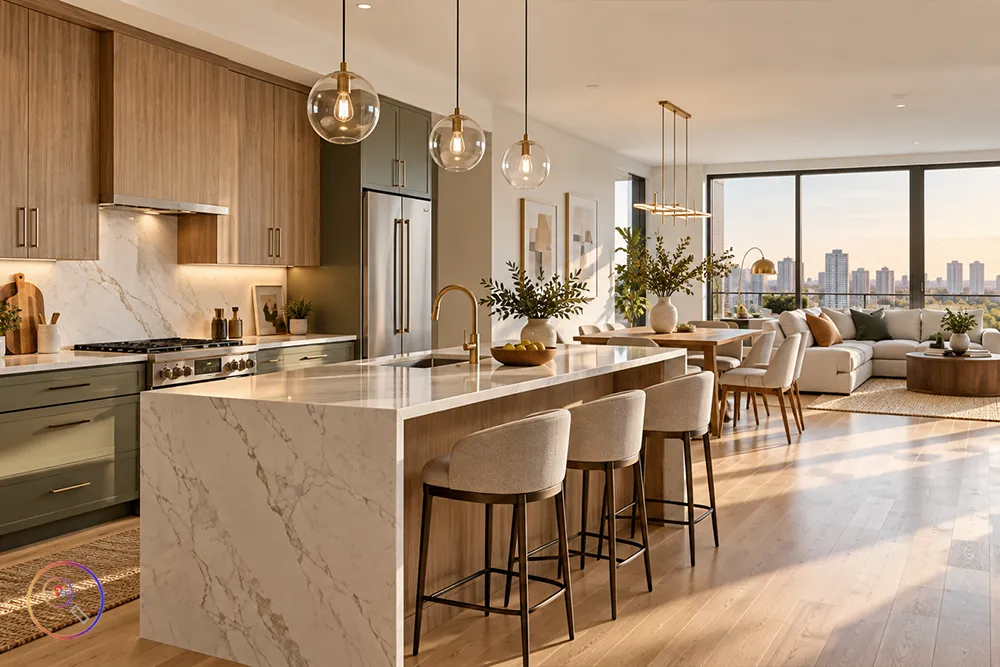 How to Choose Kitchen Cabinet Finishes That Complement an Open-Plan Apartment