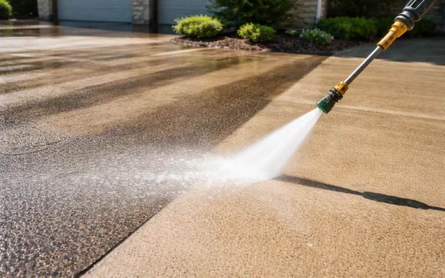 Why DIY Pressure Washing Leaves Tiger Stripes on Concrete